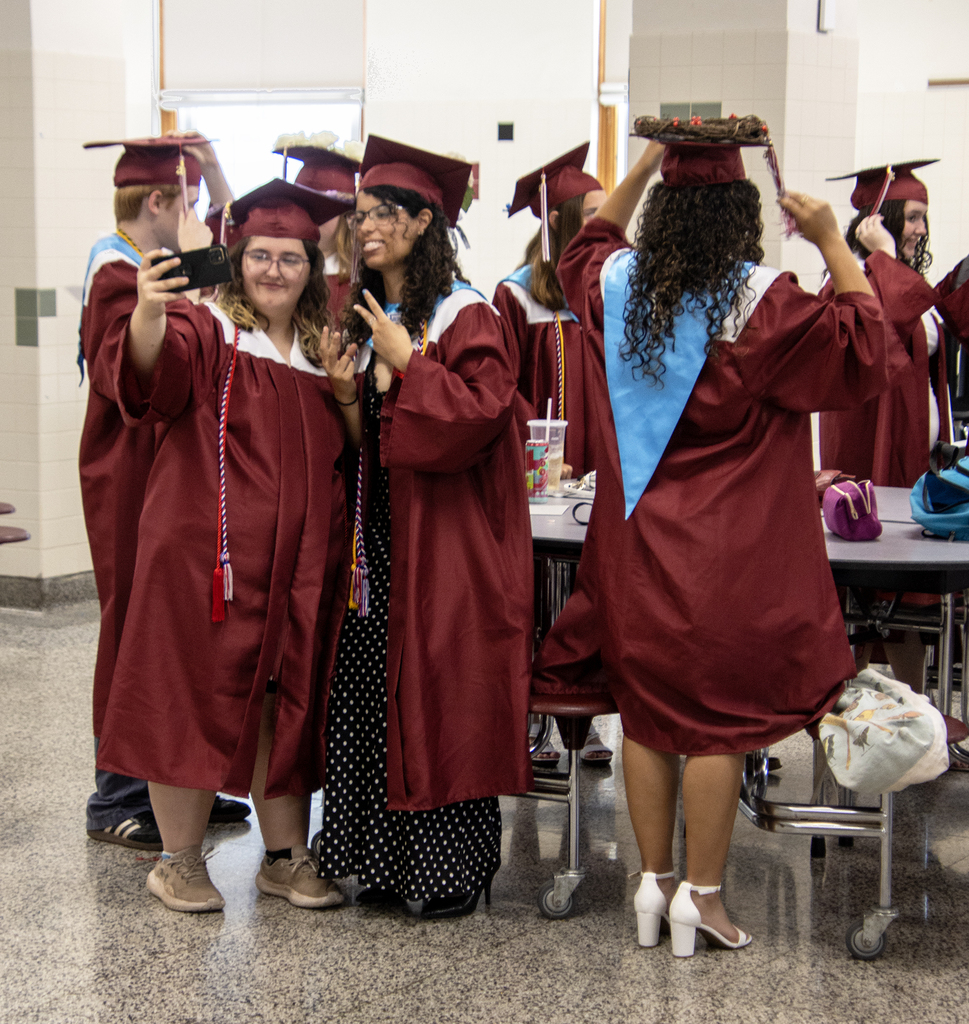 seniors taking selfies