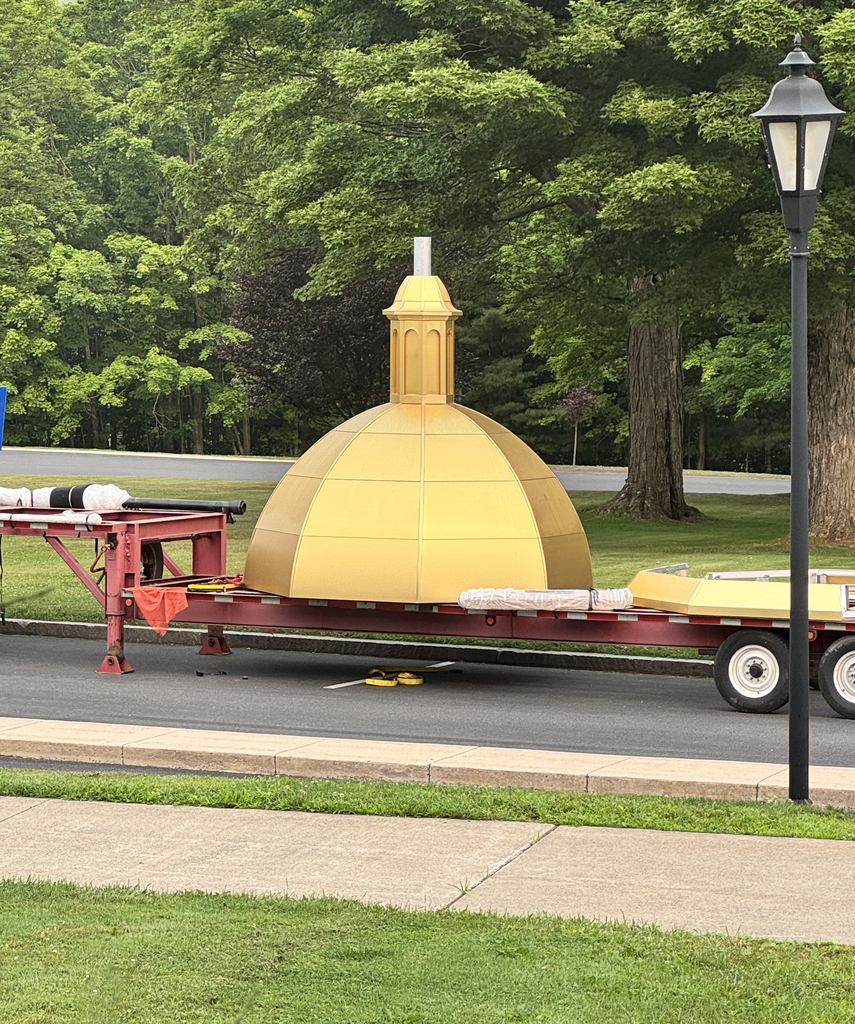 gold dome on trailer