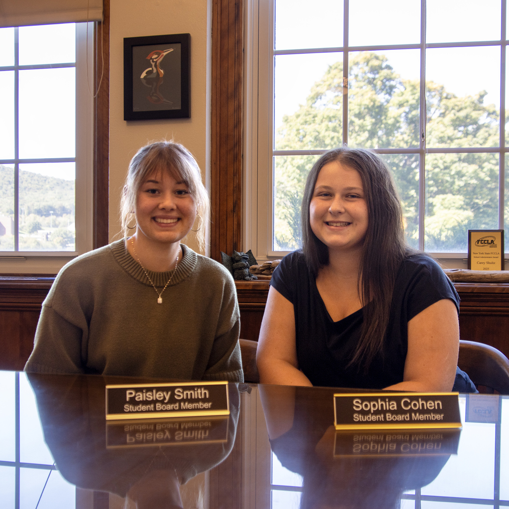Paisley Smith and Sohpia Cohen, Student Board Members