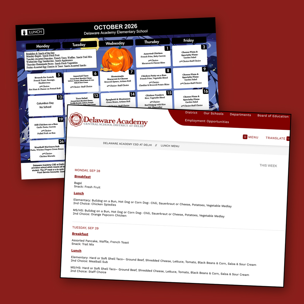 decorative graphic showing two types of menu views
