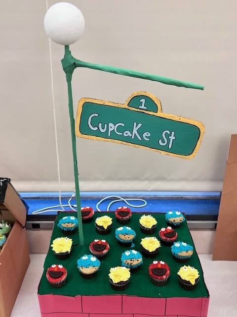Sesame Street cupcake display