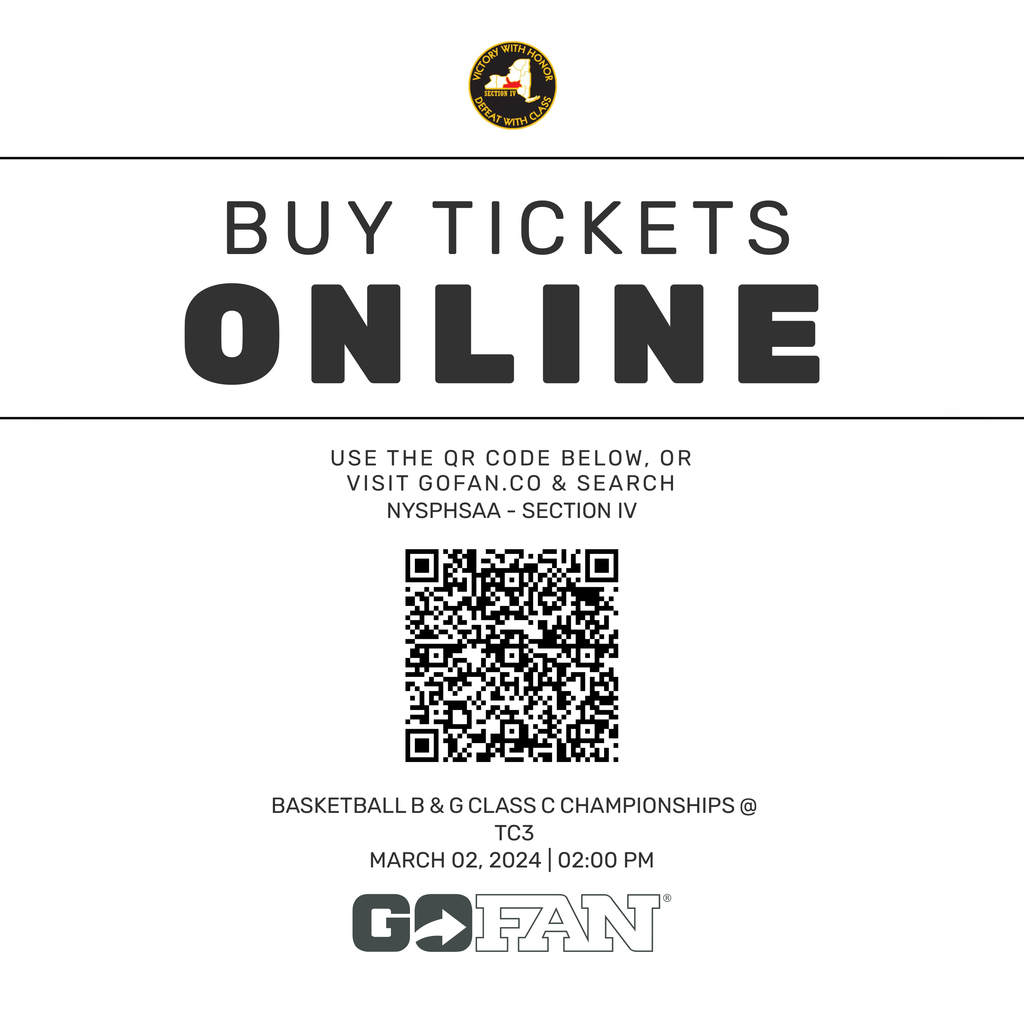 Buy Tickets Online Use the QR code below