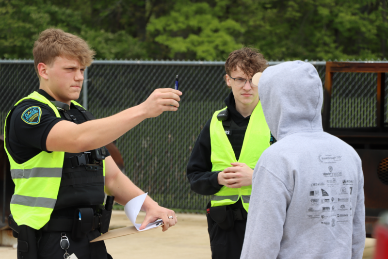 Criminal Justice students participate in the training