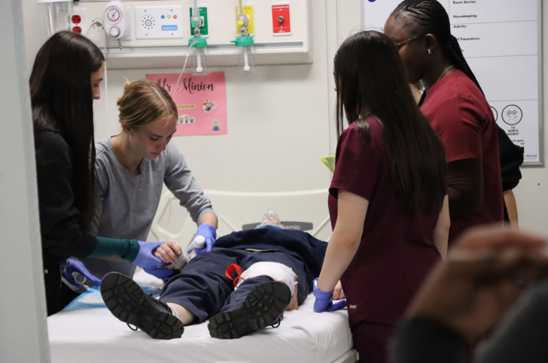 Healthcare Technician students participate in the training