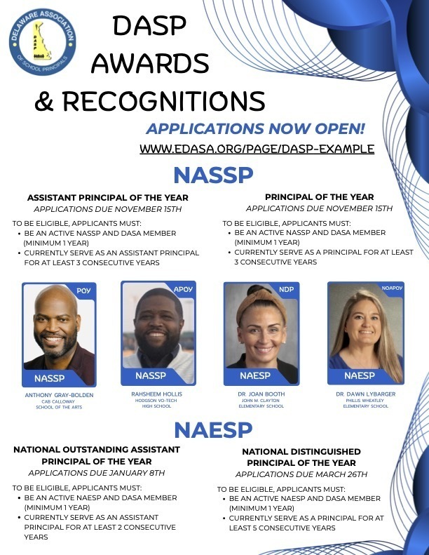 DASP Awards and Recognitions:  Applications Now Open!