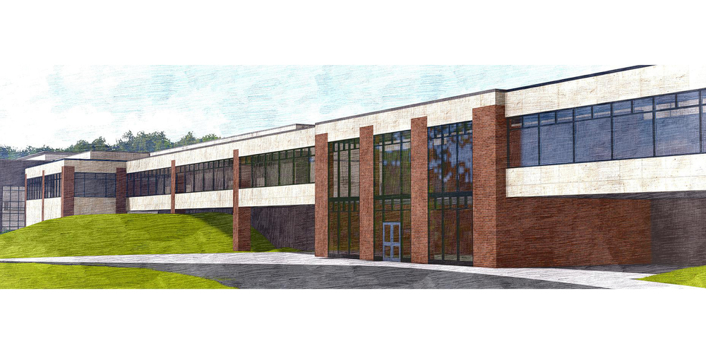 architectural rendering of possible new entrance to RWH building B