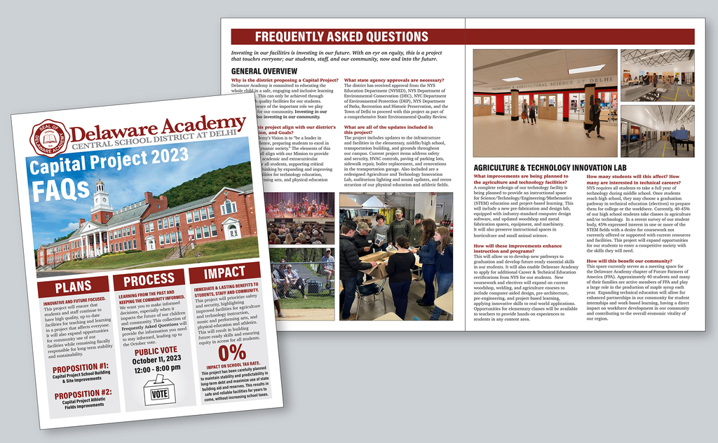 3 pages of 8-page capital project mailer