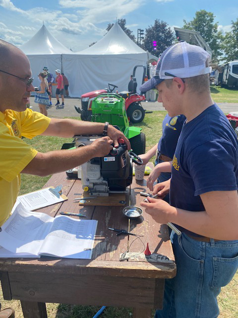 FFA judge with student