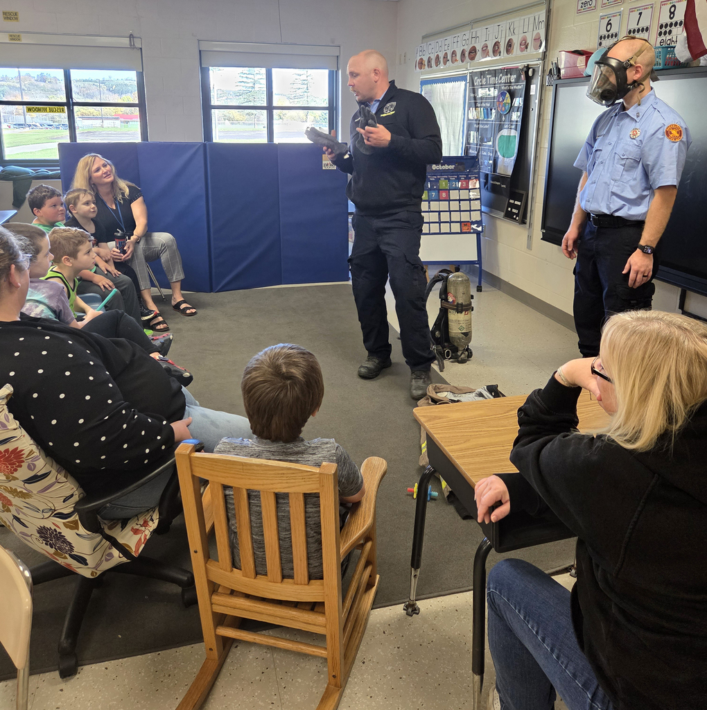 2 firefighters speak to students