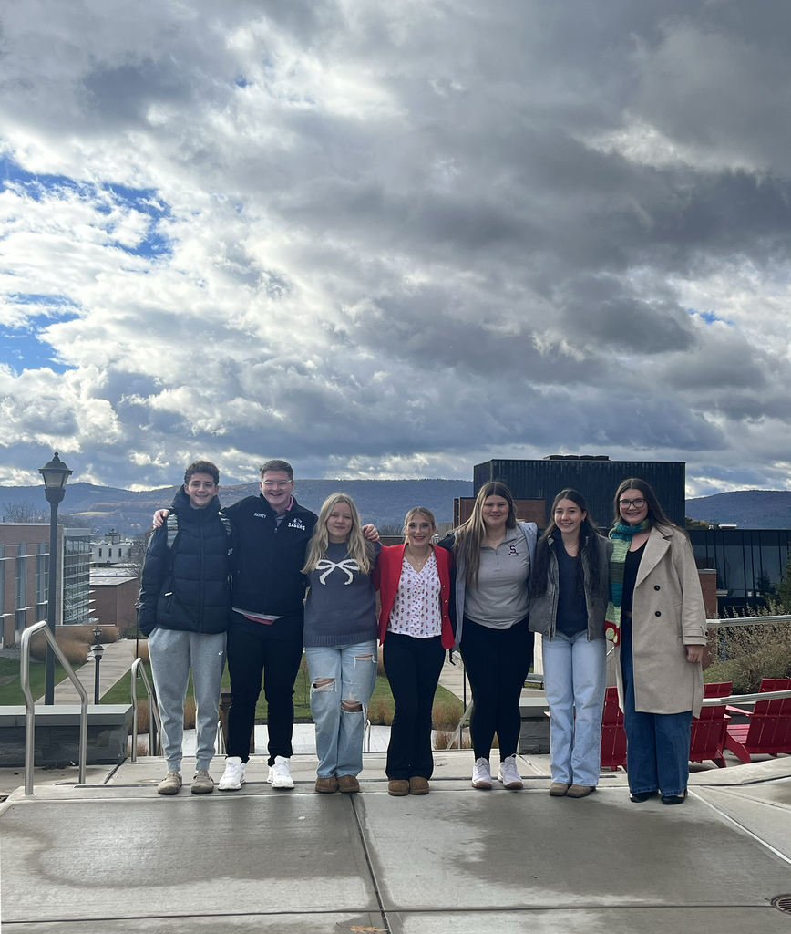 New Visions students pose at SUNY Oneonta
