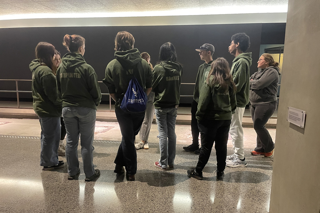 Students in NYC at 9/11 memorial