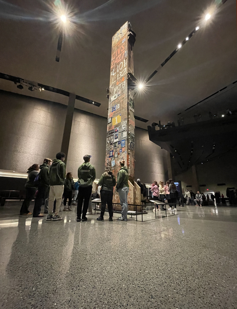Students in NYC at 9/11 memorial