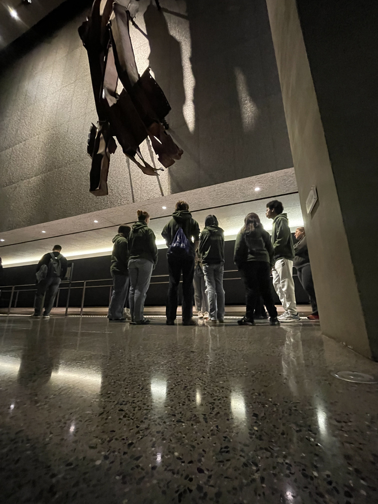 Students in NYC at 9/11 memorial