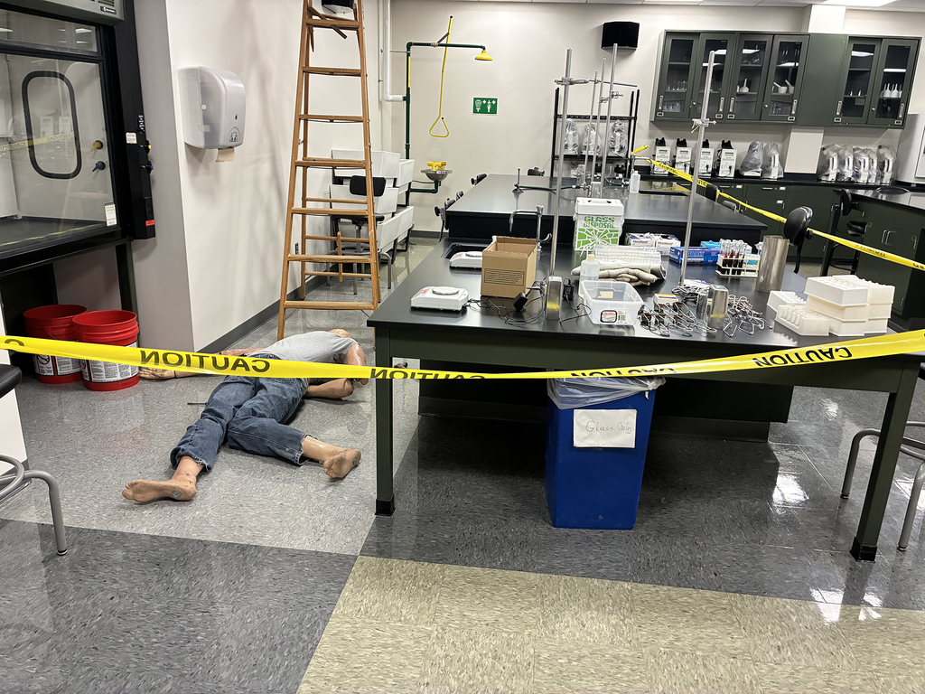 mock crime scene