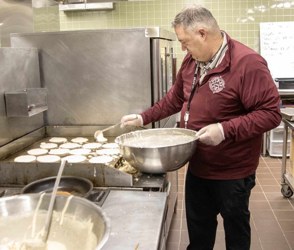 Randy at the griddle