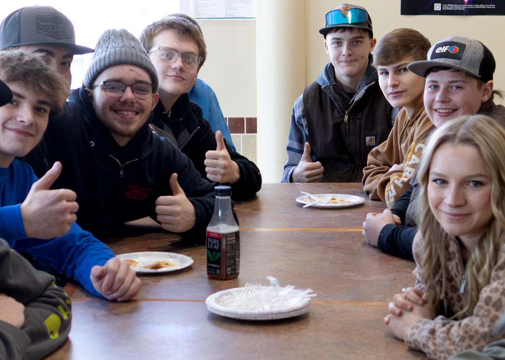 conservation1 students render their verdict on the pancakes with thumbs up