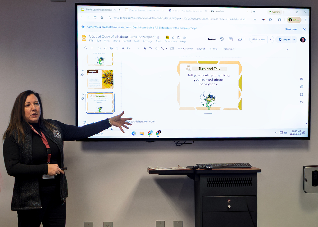 presentr at the screen