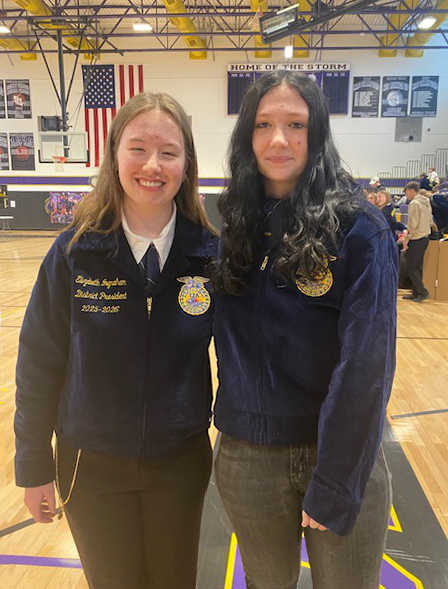 Charity Johnson with  Elizabeth Ingraham (Oxford FFA), District 4 President