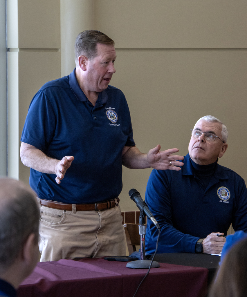 Assemblymen Christopher Teague and Joe Angelino