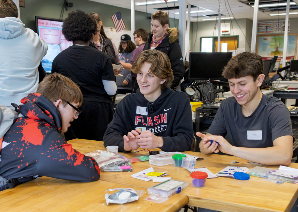 visiting students at CompTech