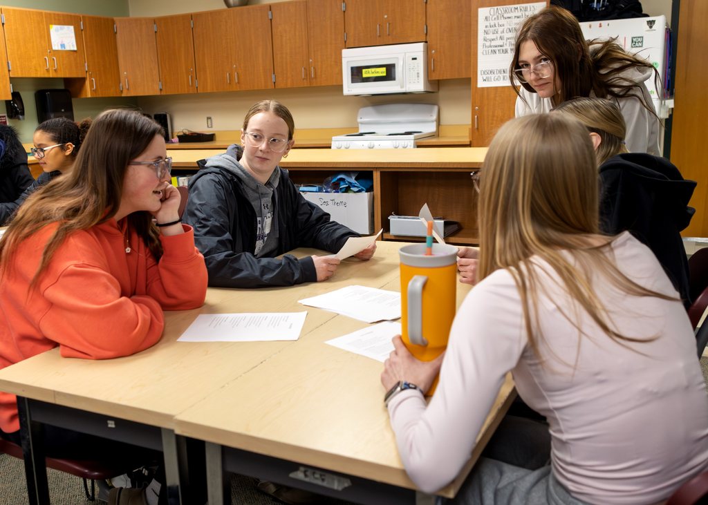  visiting students in the Early childhood education classroom