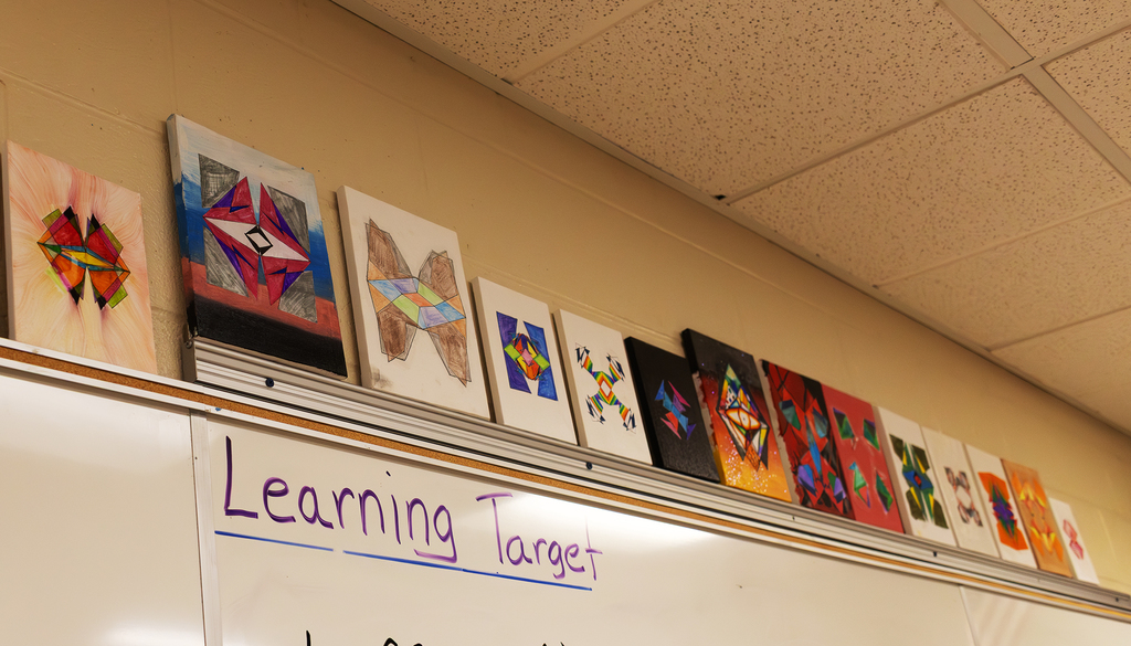 quadratic equation art on wall