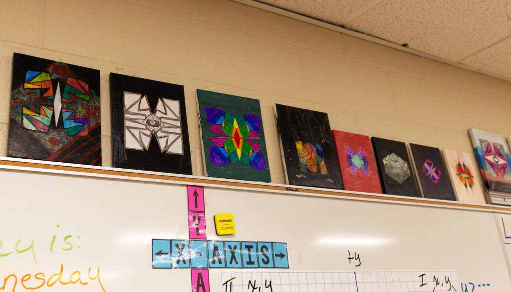 quadratic equation art on wall