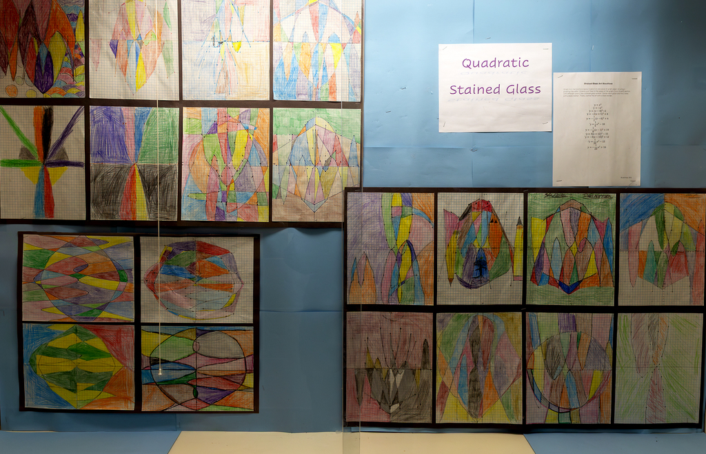 quadratic equation art on wall