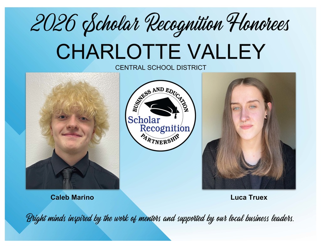 Charlotee Valley CSD Caleb Marino and Luca Truex, Scholar Recognition Honorees