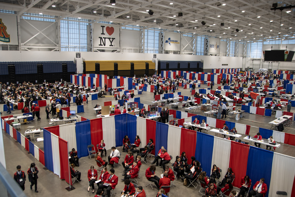 overview shot of Exposition Hall during SkillsUSA competition