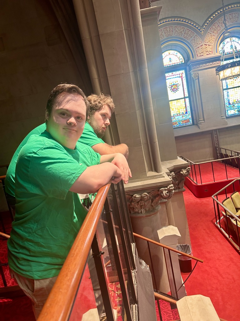 2 students on balcony