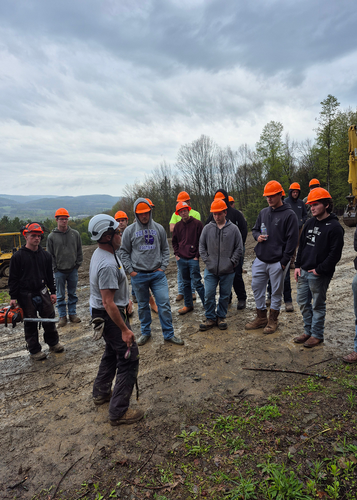 Asplundph tree professional speaking to conservation students
