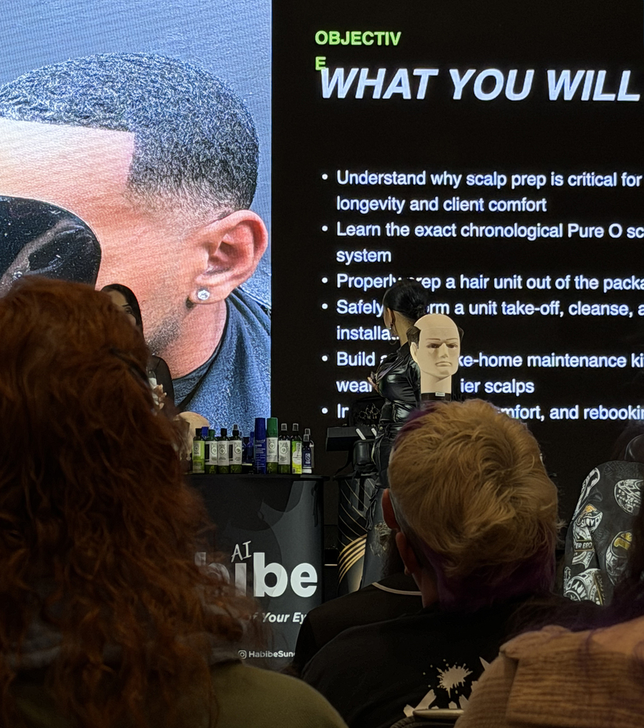 barber on the presentation stage