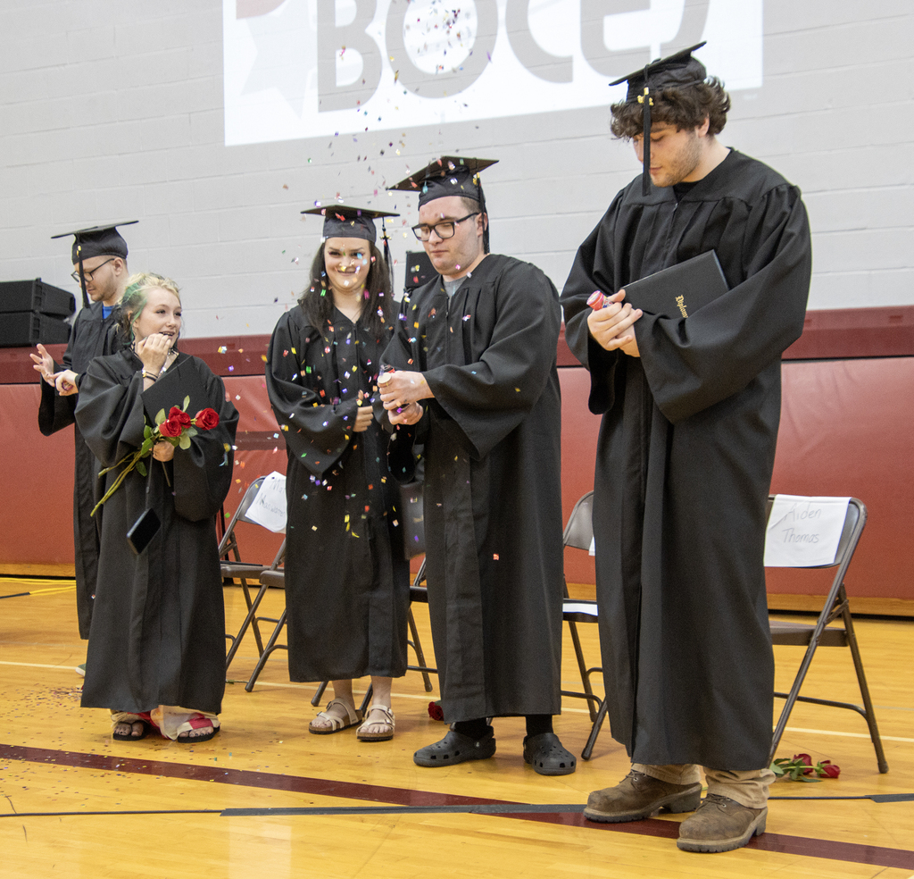 seniors celebrating at graduation