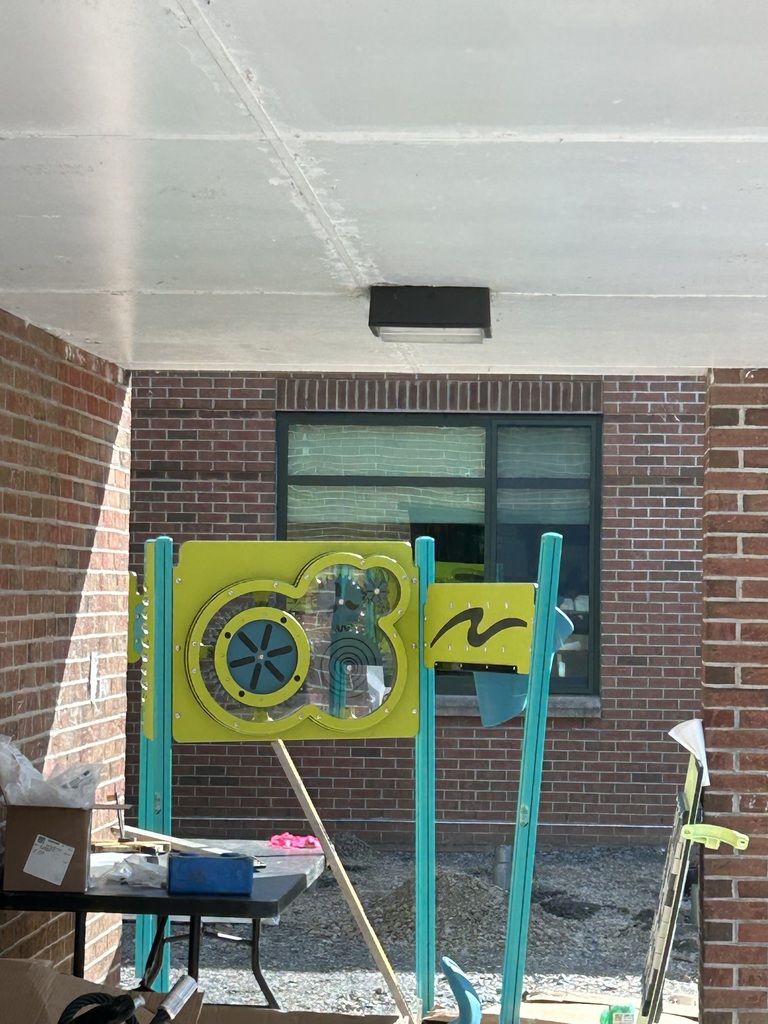 playground activity board waiting to be installled