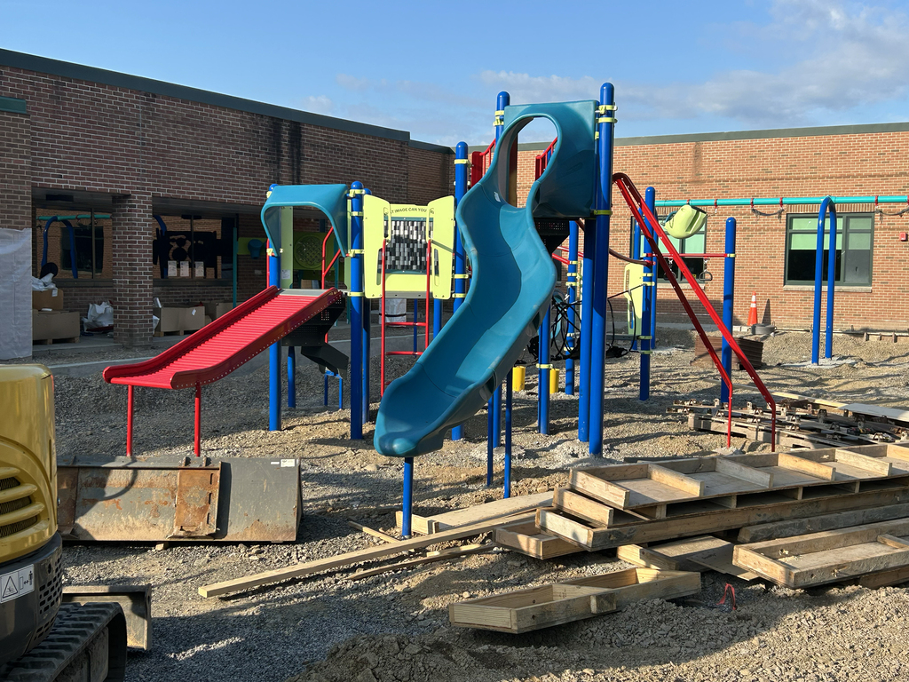 playground equipment installed on new playground