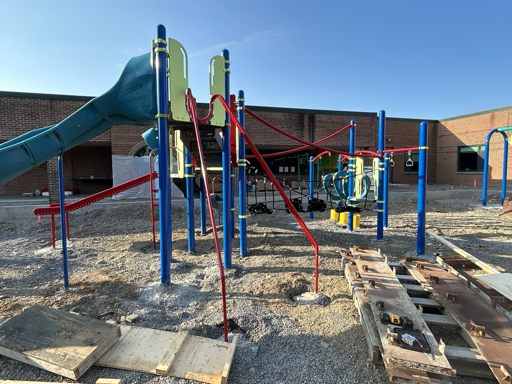 playground equipment installed on new playground