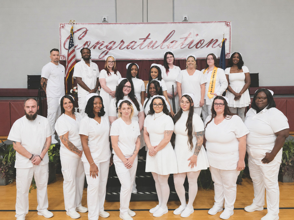 group photo of 2026 practical nursing graduates
