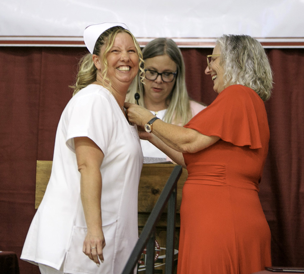 nursing student getting "pinned"