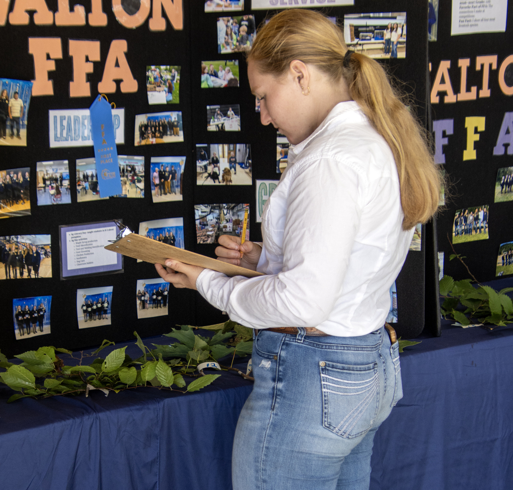 FFA student studying weeds