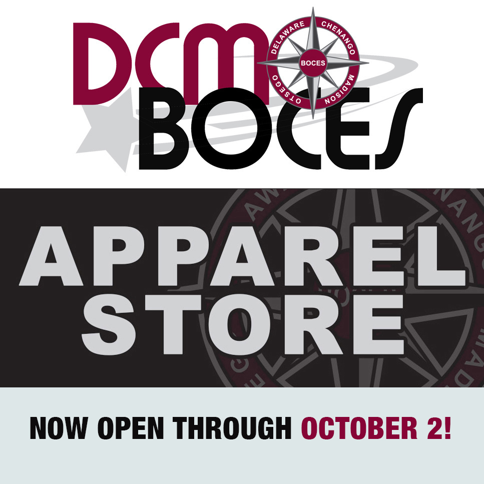 DCMO BOCES APPAREL STORE Now open through October 2!