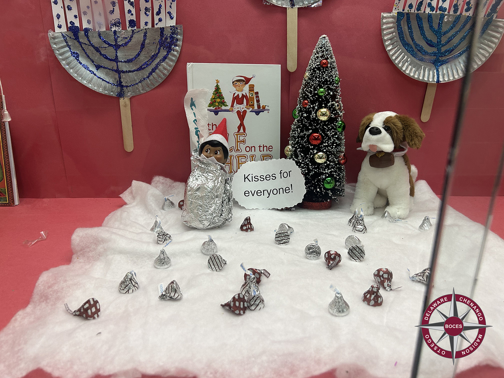 elf on the shelf display window