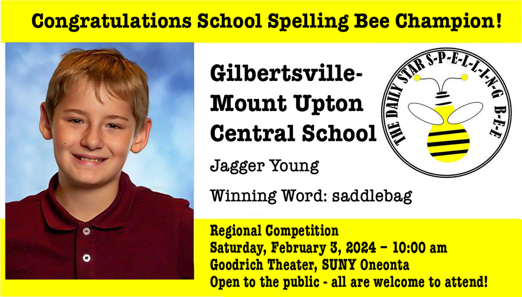 Congratulations School Spelling Bee Champion! with picture of student