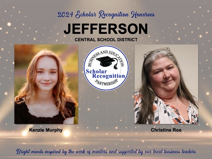 2024 Scholar recognition Honorees Jefferson CSD