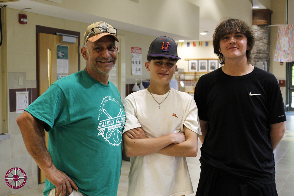 grandfather with two grandsons
