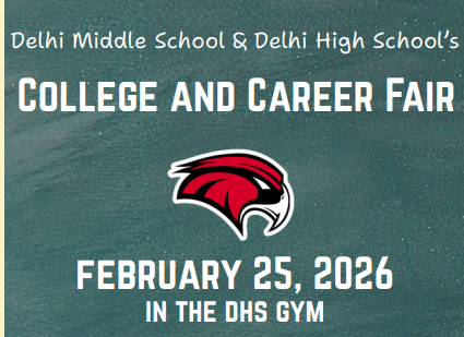 green background- hawk mascot in the center