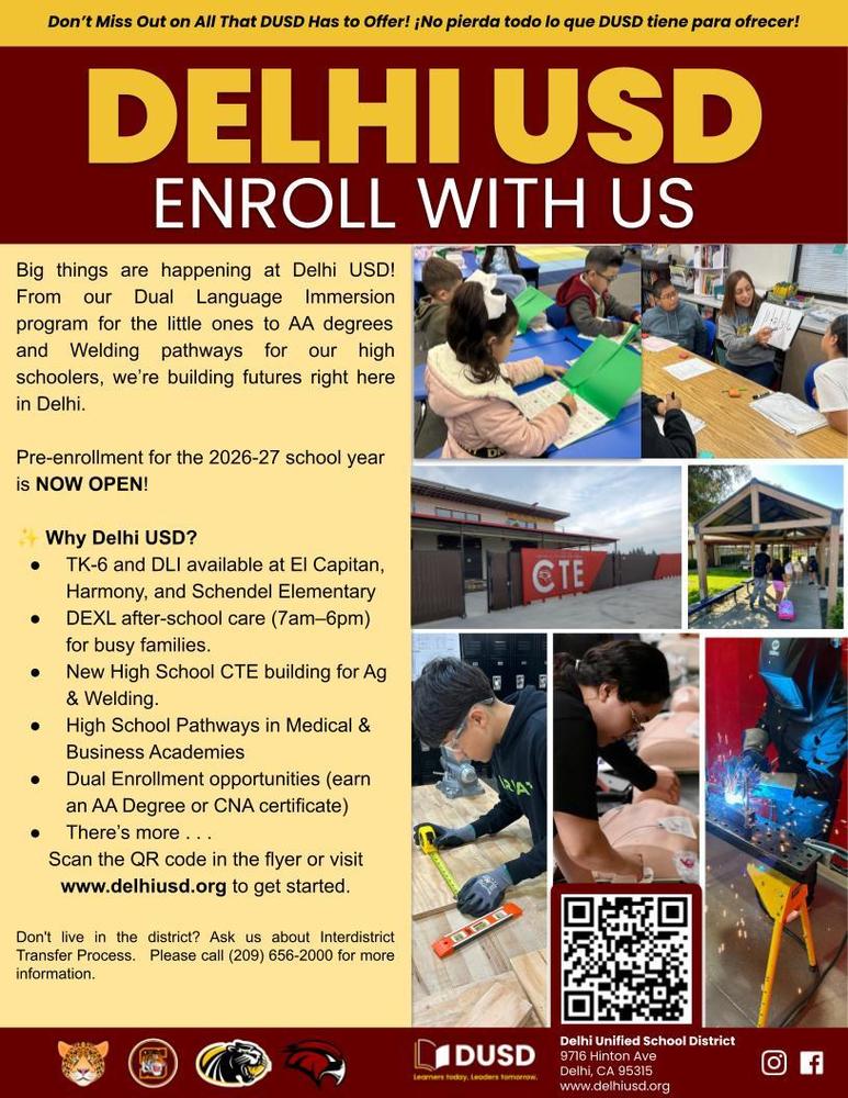 Delhi USD Enroll with us!