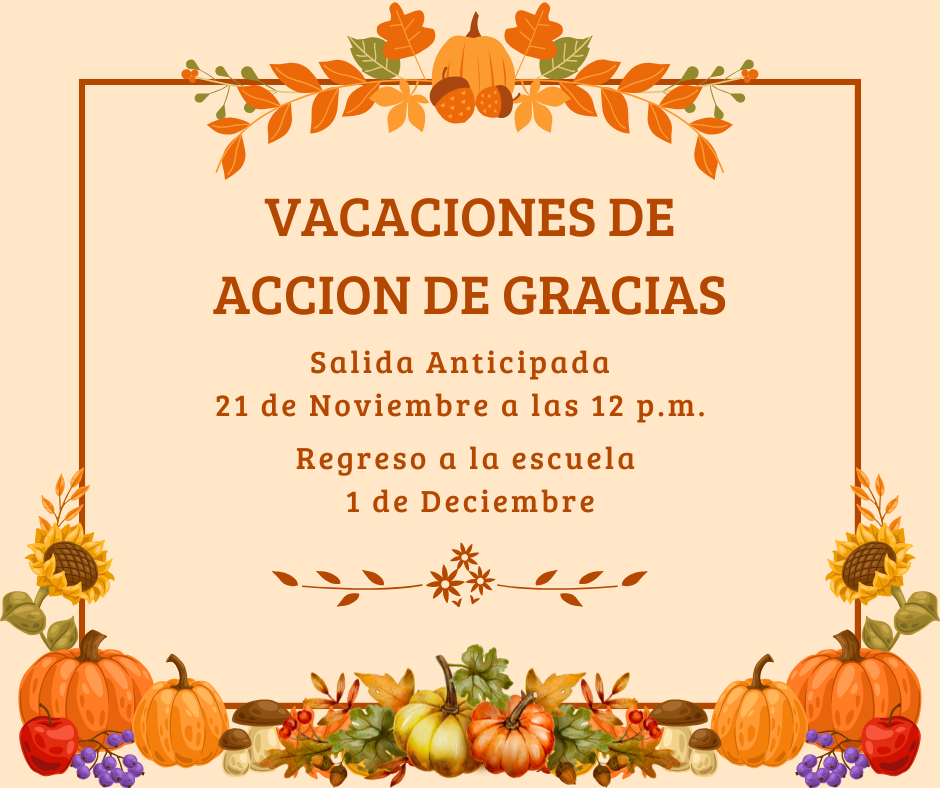 Vacaciones de Gracias