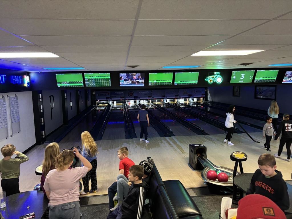 Students at bowling activity