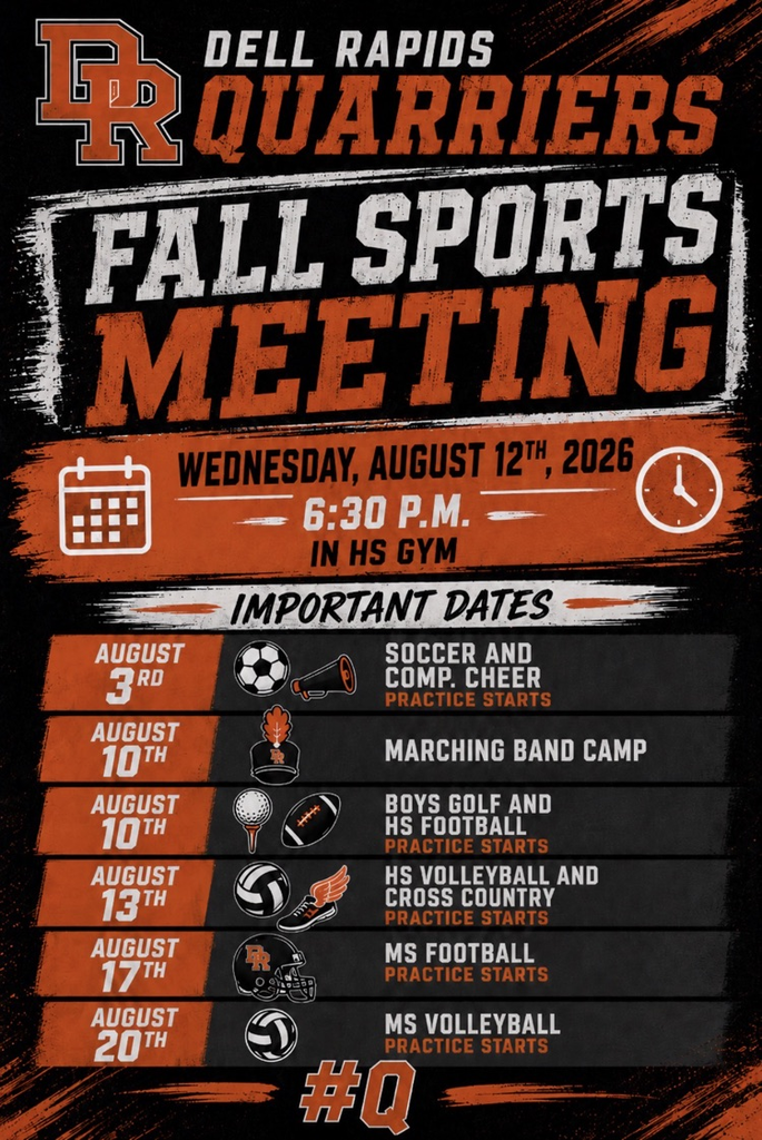 Fall Sports Important Dates